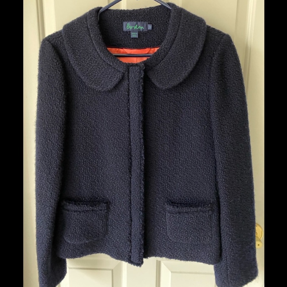 Boden Navy Boucle Jacket - US 8